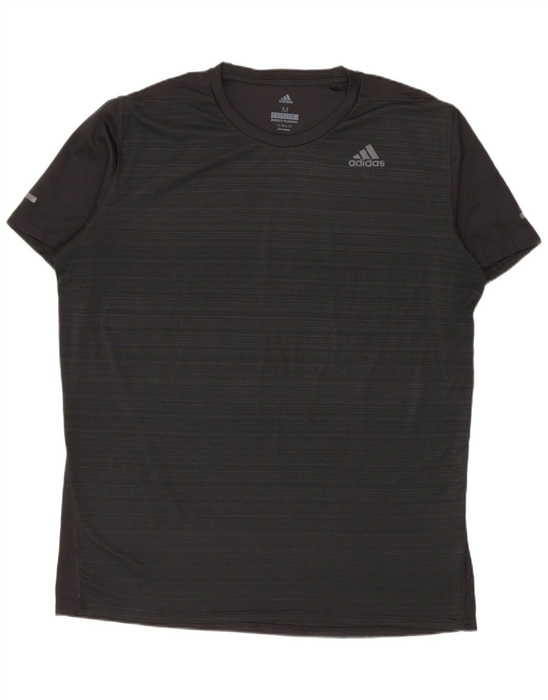 Мужская футболка ADIDAS Climalite, средний черный в тонкую полоску