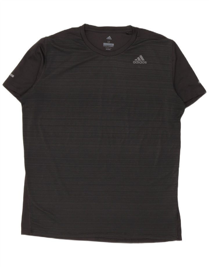 Мужская футболка ADIDAS Climalite, средний черный в тонкую полоску