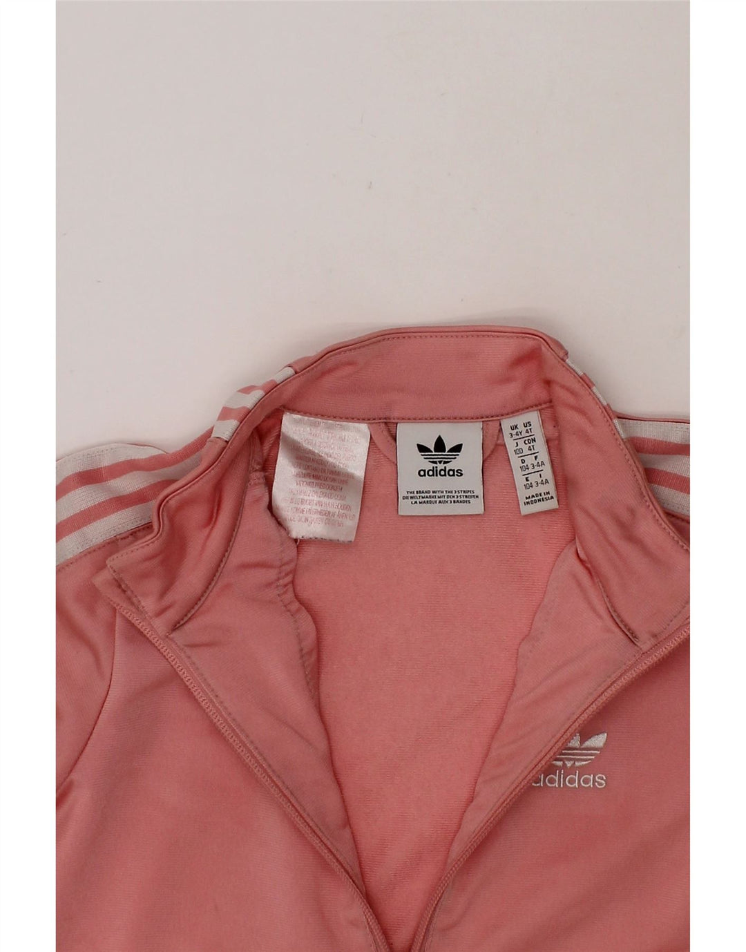 ADIDAS Girls Tracksuit Top Jacket 3-4 Years Pink Polyester Vintage Adidas and Second-Hand Adidas from Messina Hembry 