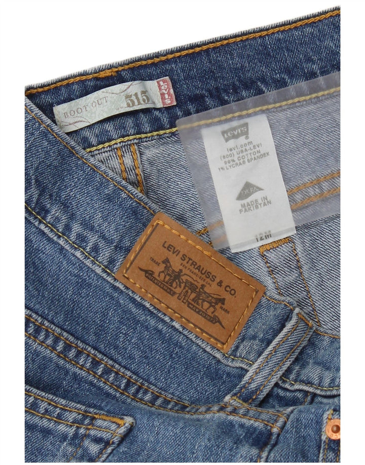 Женские джинсы Levi's 515 Bootcut, размер США 12, большие размеры W34 L32, синий хлопок