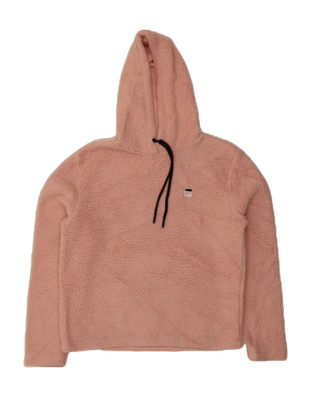 FILA Womens Hooded Fleece Jumper UK 10 Small Pink Polyester Vintage Fila and Second-Hand Fila from Messina Hembry 