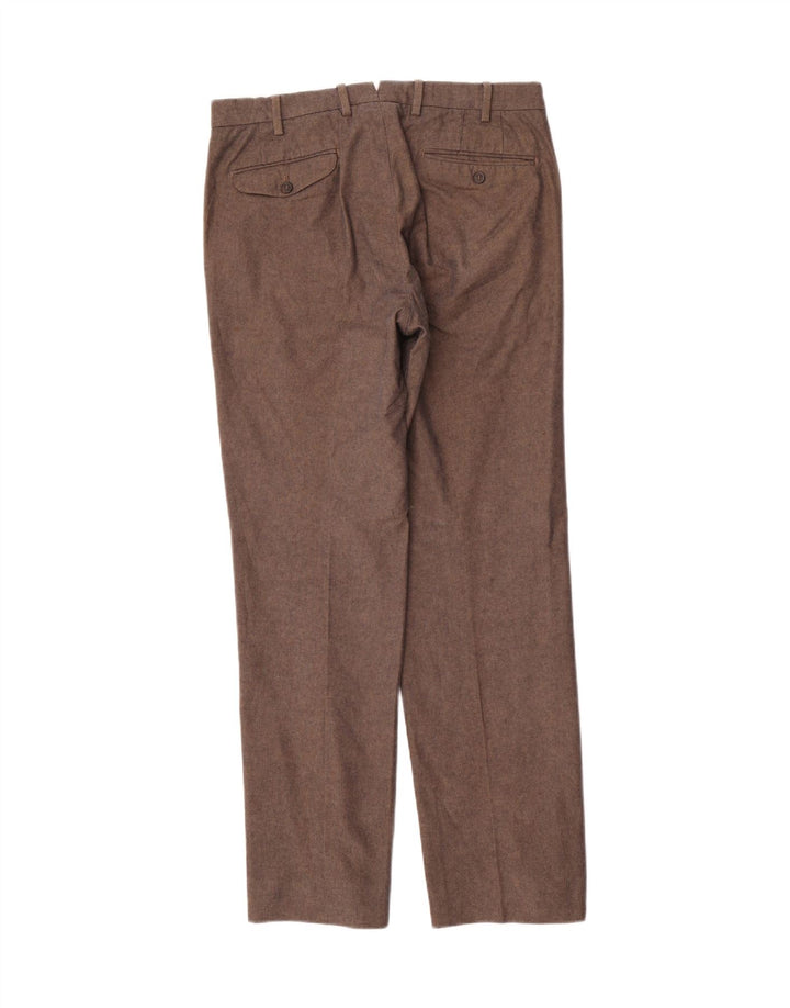 Мужские костюмные брюки Massimo Dutti EU 40 Medium W31 L31 Коричневые с узором «елочка»