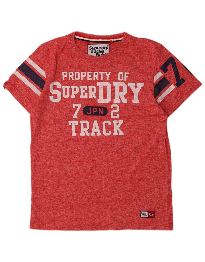 Superdry Мужская футболка с рисунком Топ среднего красного цвета из хлопка