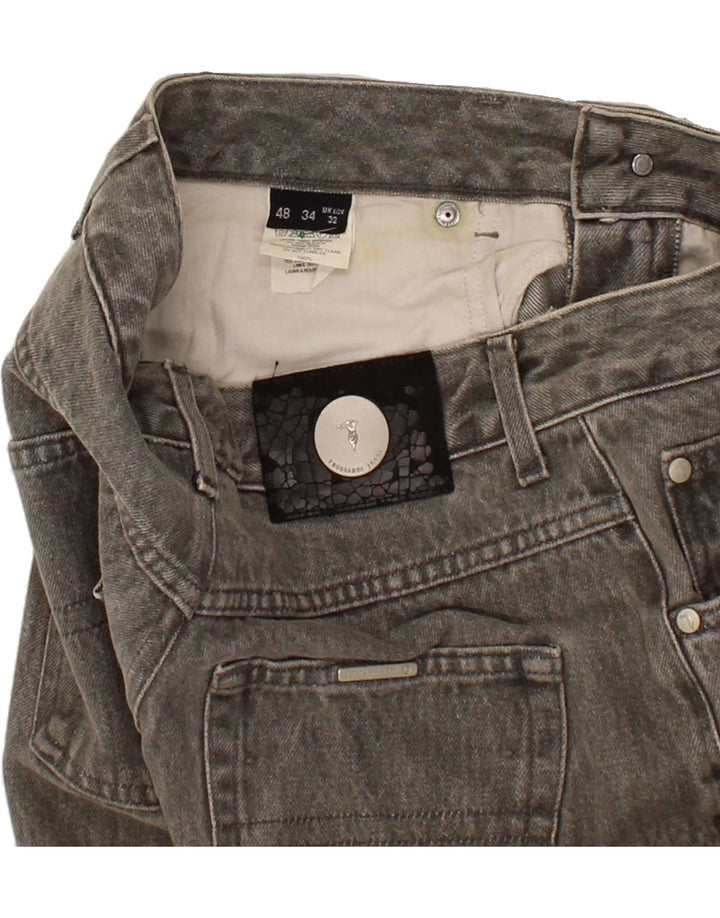 TRUSSARDI Mens Tapered Jeans W32 L31 Grey Cotton Vintage Trussardi and Second-Hand Trussardi from Messina Hembry 