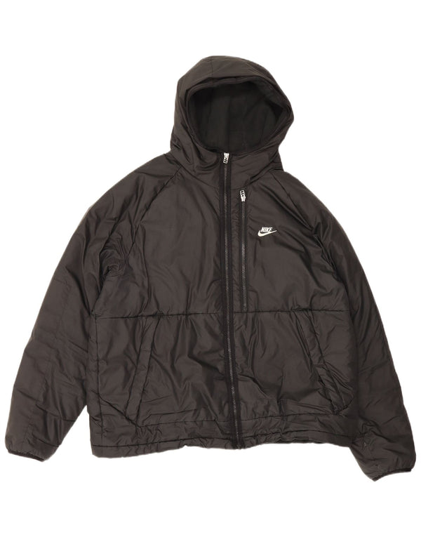 Мужская утепленная куртка с капюшоном Nike Therma-Fit UK 42 XL, черный полиэстер