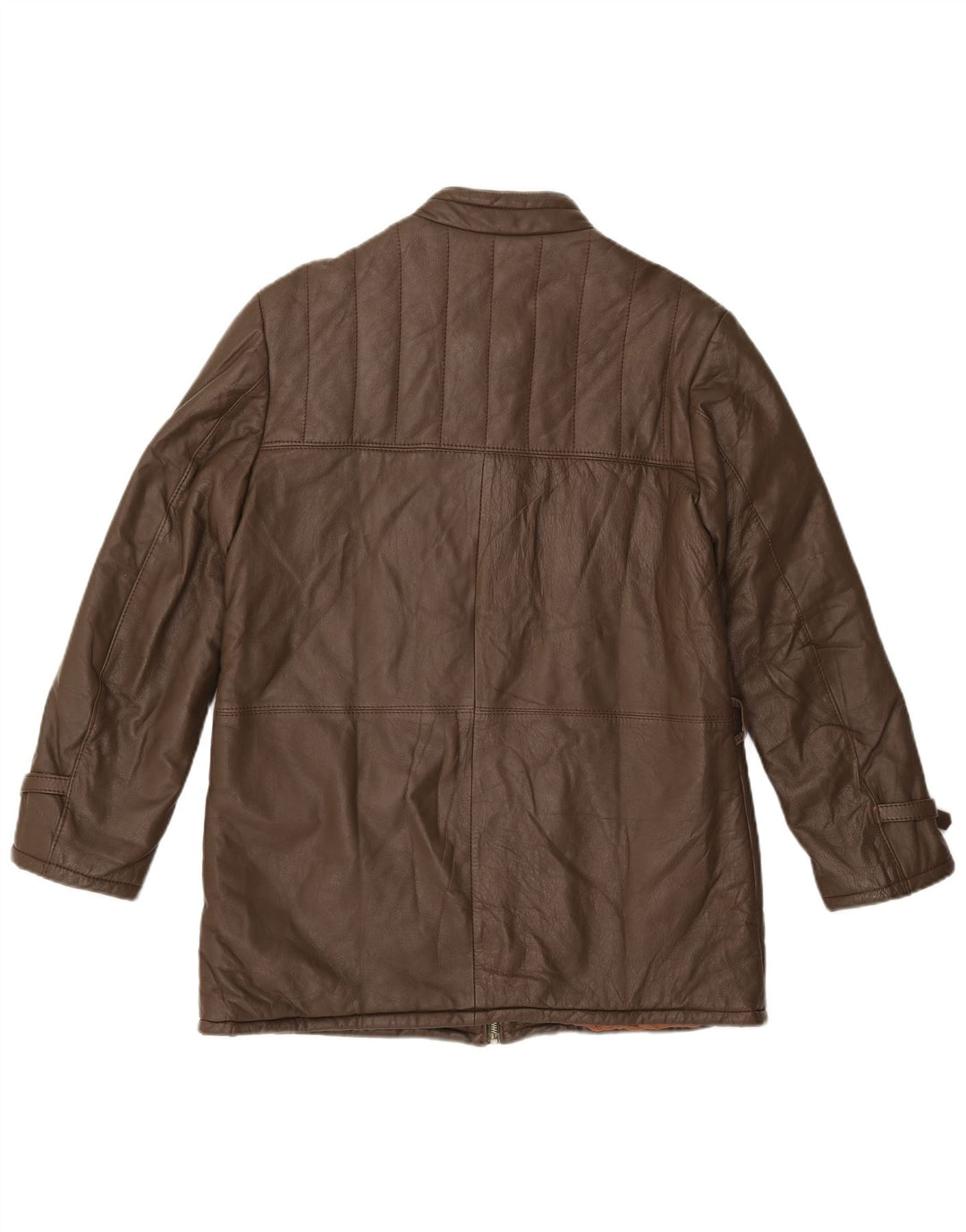 Мужская кожаная куртка VINTAGE UK 38, кожа среднего коричневого цвета