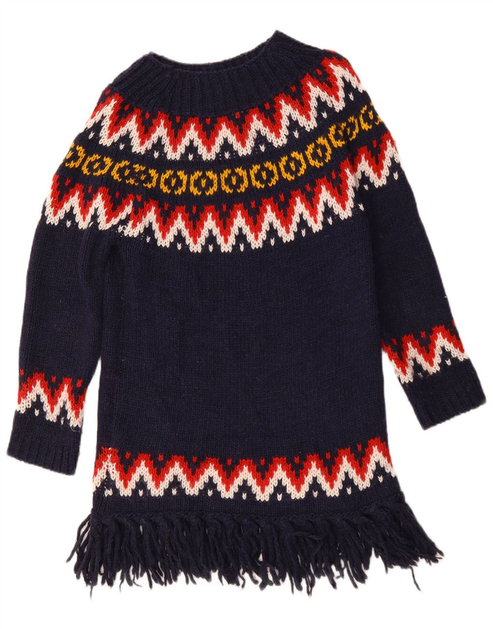 Женский свитер с вырезом «лодочка» Benetton, UK 10, маленький, темно-синий, акрил