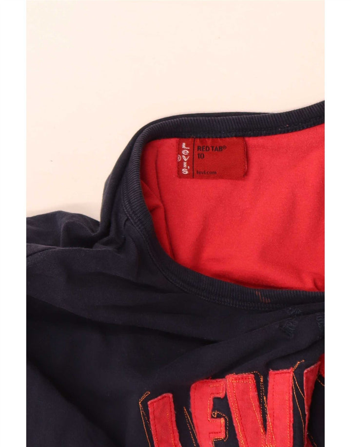 Топ с рисунком Levi's для мальчиков, 9–10 лет, темно-синий