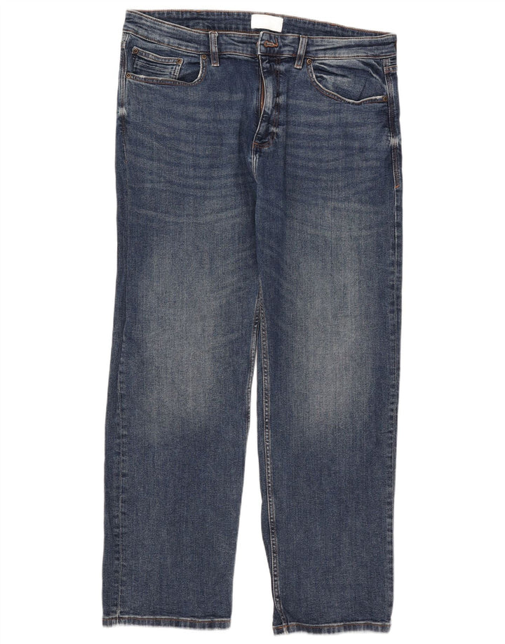Мужские прямые джинсы Marks & Spencer W38 L31 синие, хлопок