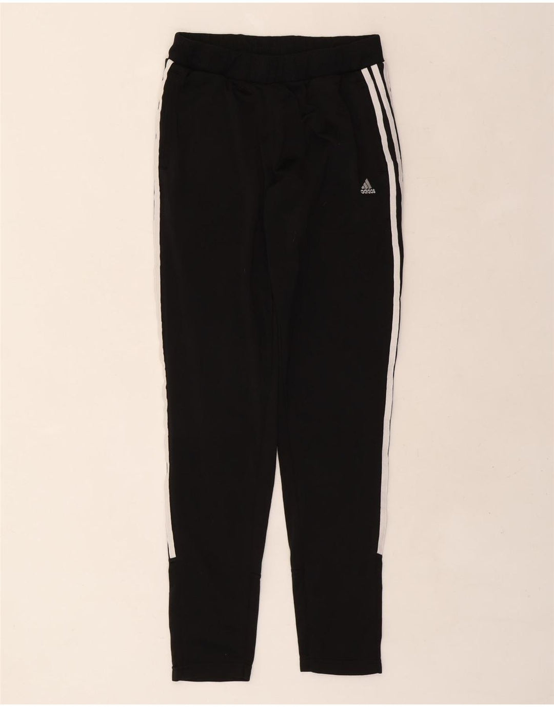 ADIDAS Womens Tracksuit Trousers UK 12 Medium Black Polyester