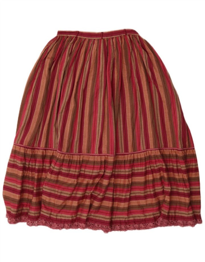 ВИНТАЖНАЯ женская плиссированная юбка с завышенной талией, большая W26, в разноцветную полоску