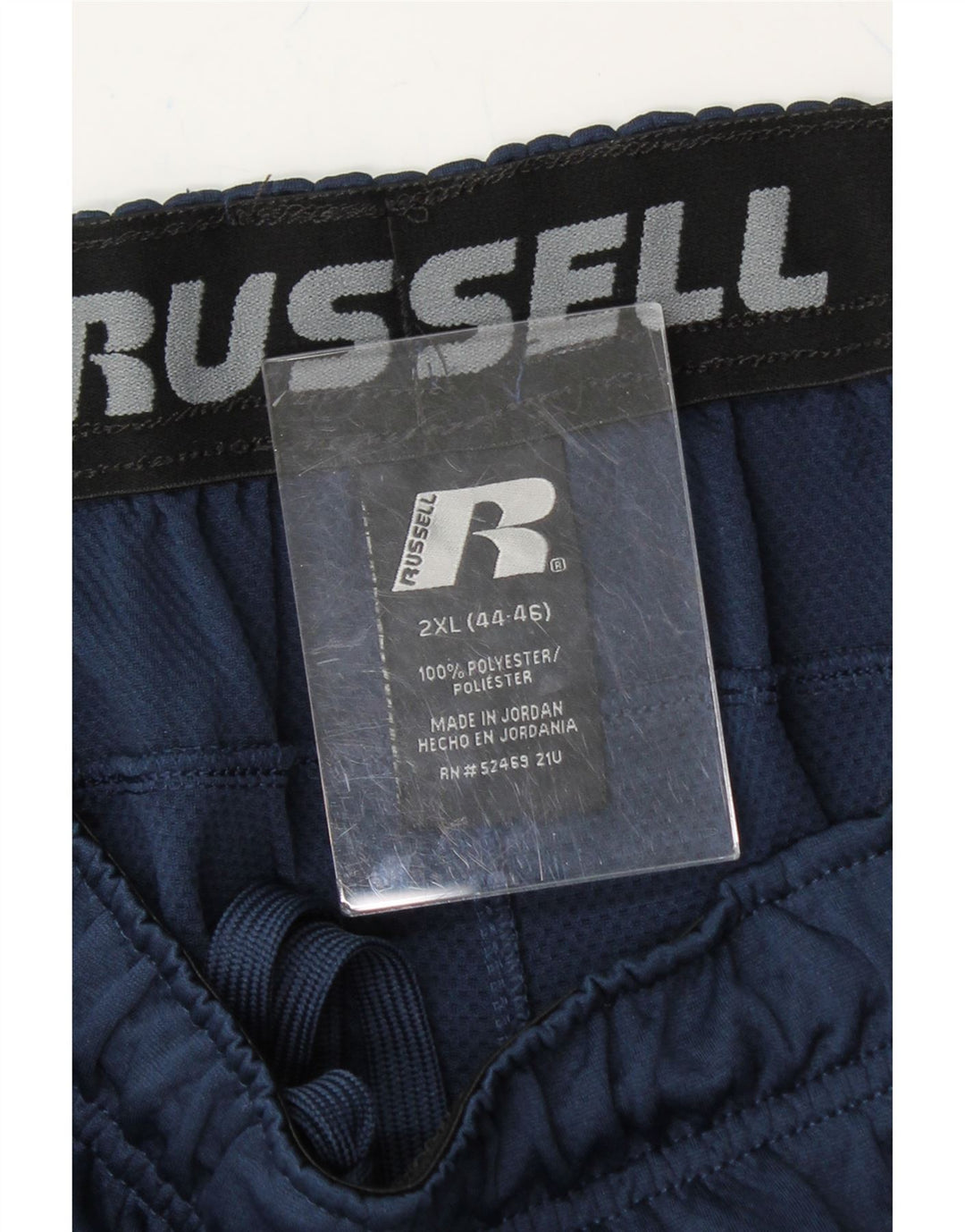 RUSSELL ATHLETIC Mens Sport Shorts 2XL  Navy Blue Polyester Vintage Russell Athletic and Second-Hand Russell Athletic from Messina Hembry 