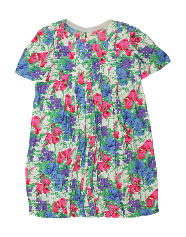 VINTAGE Womens Shift Dress UK 16 Large Multicoloured Floral Vintage Vintage and Second-Hand Vintage from Messina Hembry 