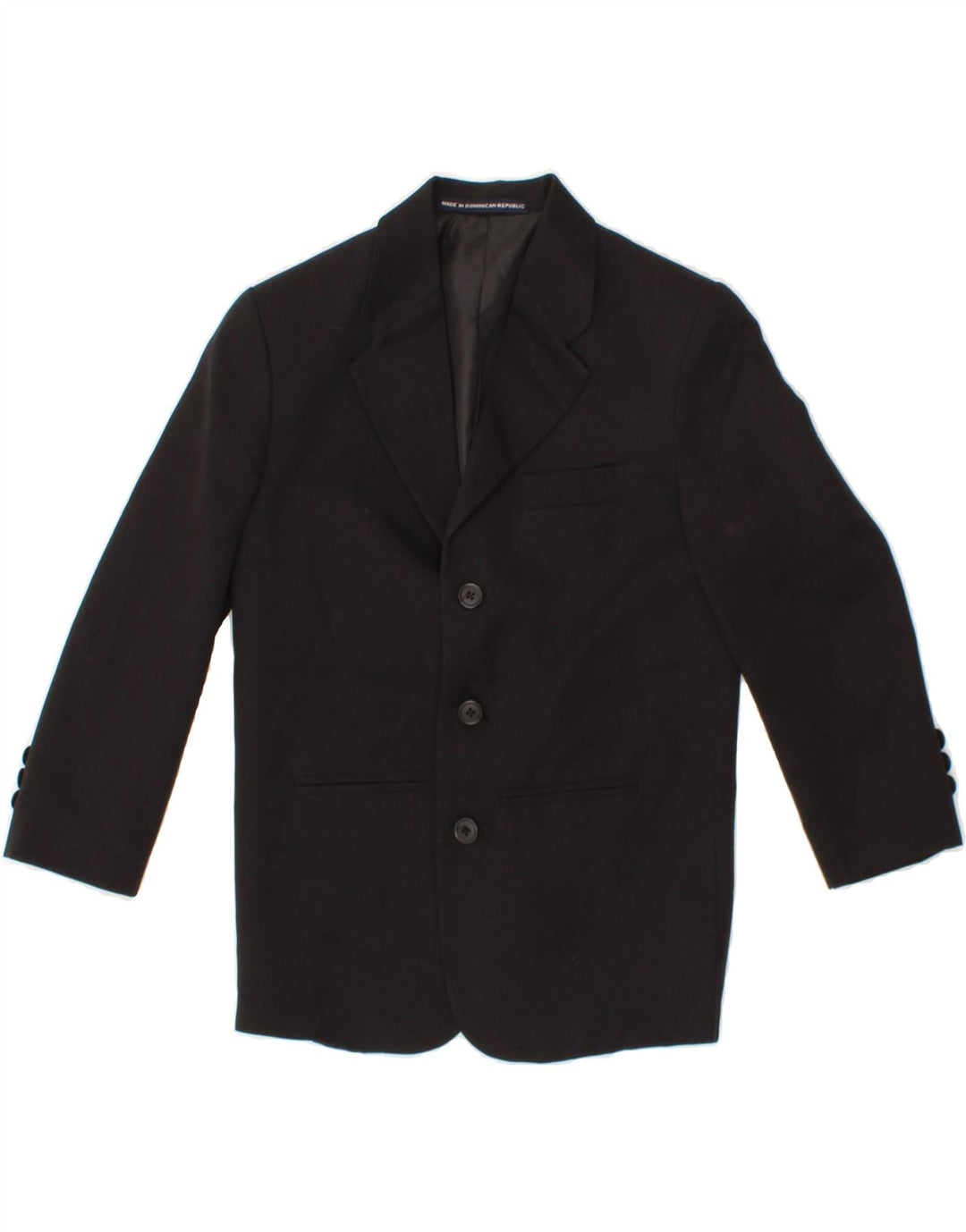 DOCKERS Boys 3 Button Blazer Jacket 7-8 Years Black Polyester Vintage Dockers and Second-Hand Dockers from Messina Hembry 