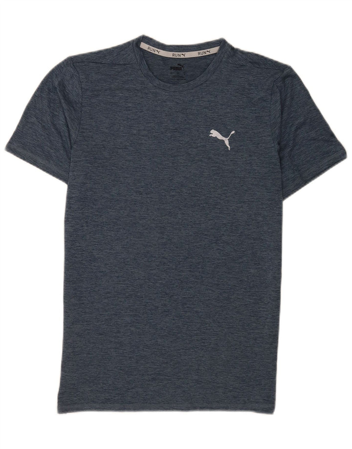 Мужская футболка Puma, маленькая, темно-синяя, в крапинку