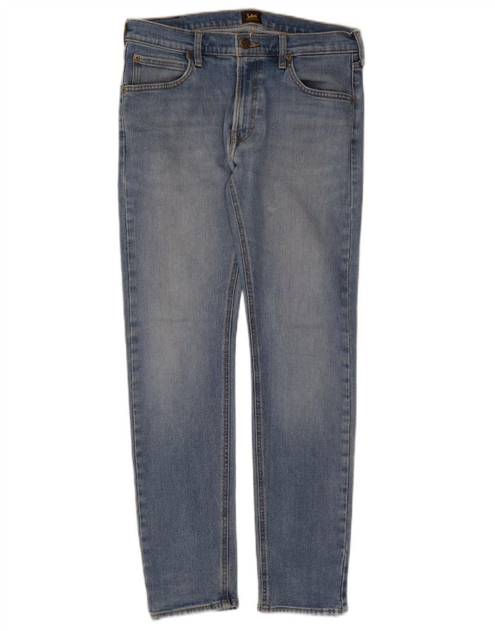 LEE Womens Luke Slim Jeans W32 L32 Blue Cotton