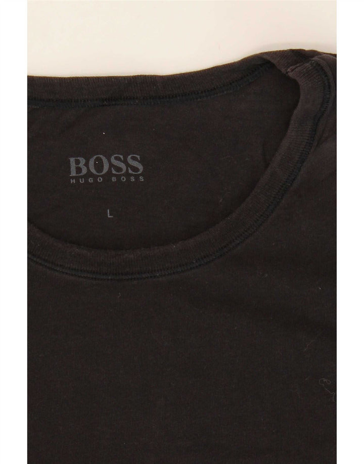 Мужская футболка Hugo Boss, большая черная