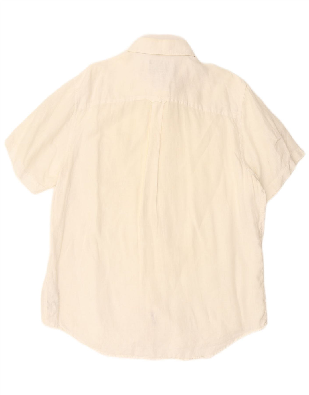 Мужская рубашка стандартного кроя с коротким рукавом Timberland XL, белая льняная ткань