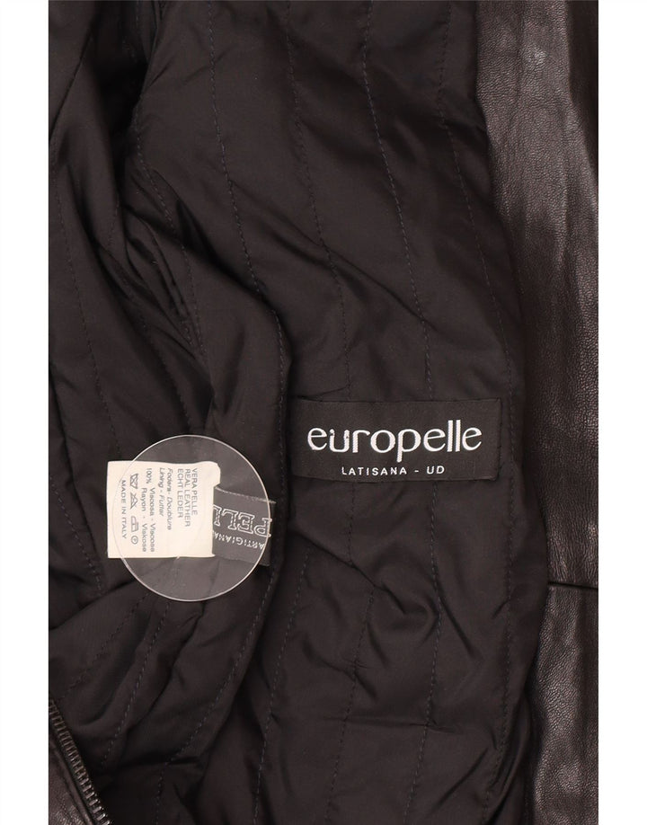 Винтажная женская кожаная косуха IT 44 Medium Black Leather