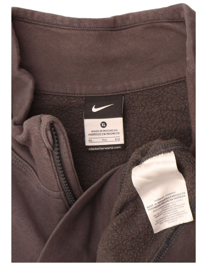 Мужской свитшот с воротником на молнии Nike XL, серый хлопок
