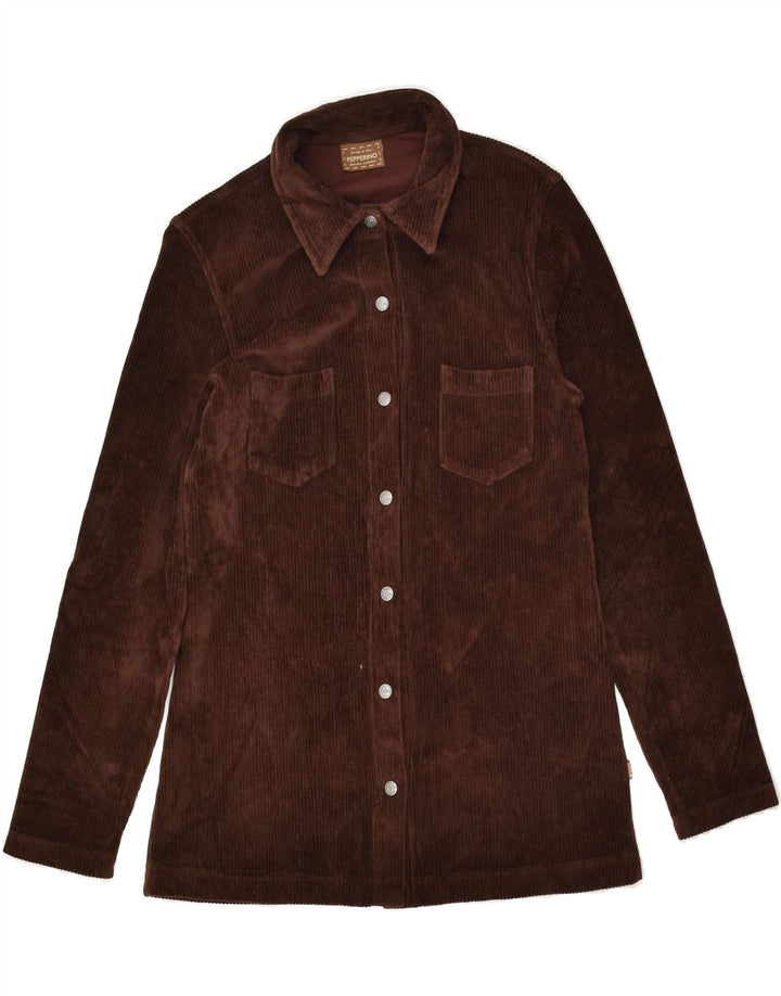 PEPPERINO Girls Corduroy Shirt 13-14 Years Brown Cotton | Vintage Pepperino | Thrift | Second-Hand Pepperino | Used Clothing | Messina Hembry 