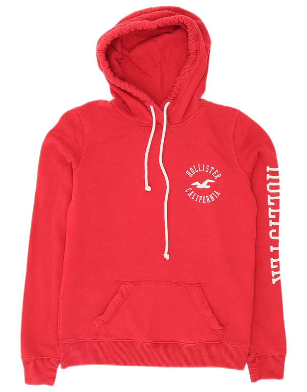 Женский джемпер свободного кроя с капюшоном Hollister UK 4 XS, красный хлопок