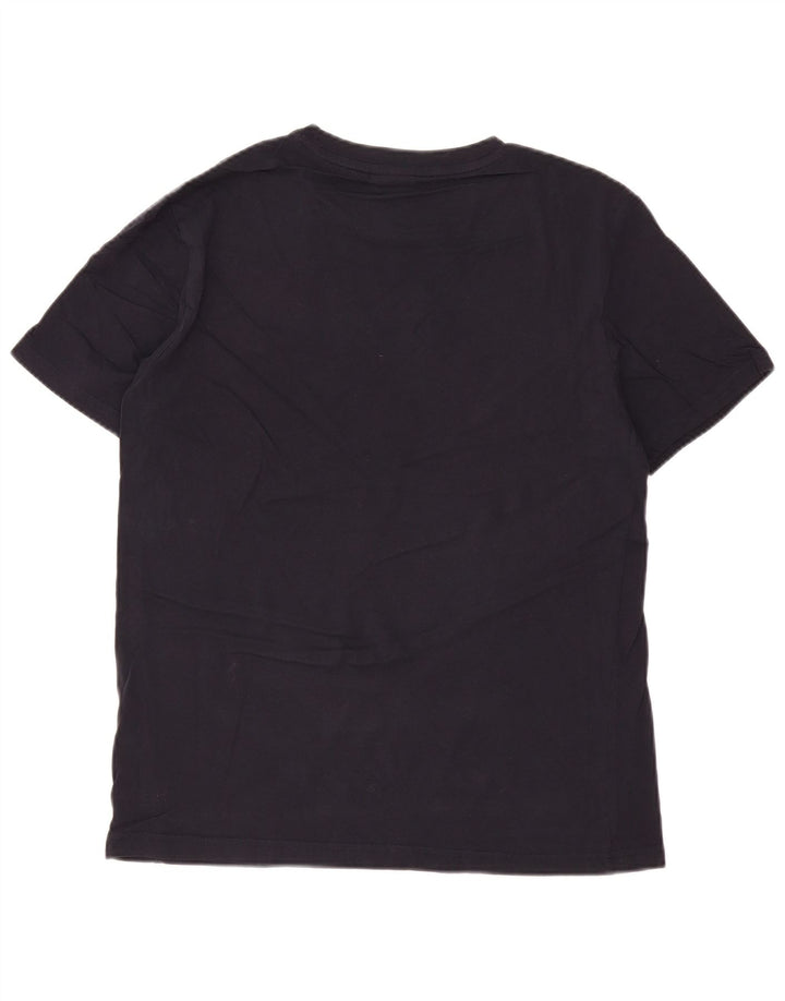 Мужская футболка с рисунком CHAMPION, топ среднего размера, темно-синий, хлопок