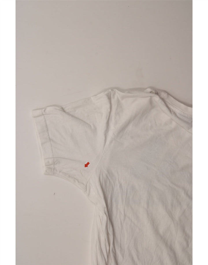 ADIDAS Mens Graphic T-Shirt Top Medium White Cotton Vintage Adidas and Second-Hand Adidas from Messina Hembry 