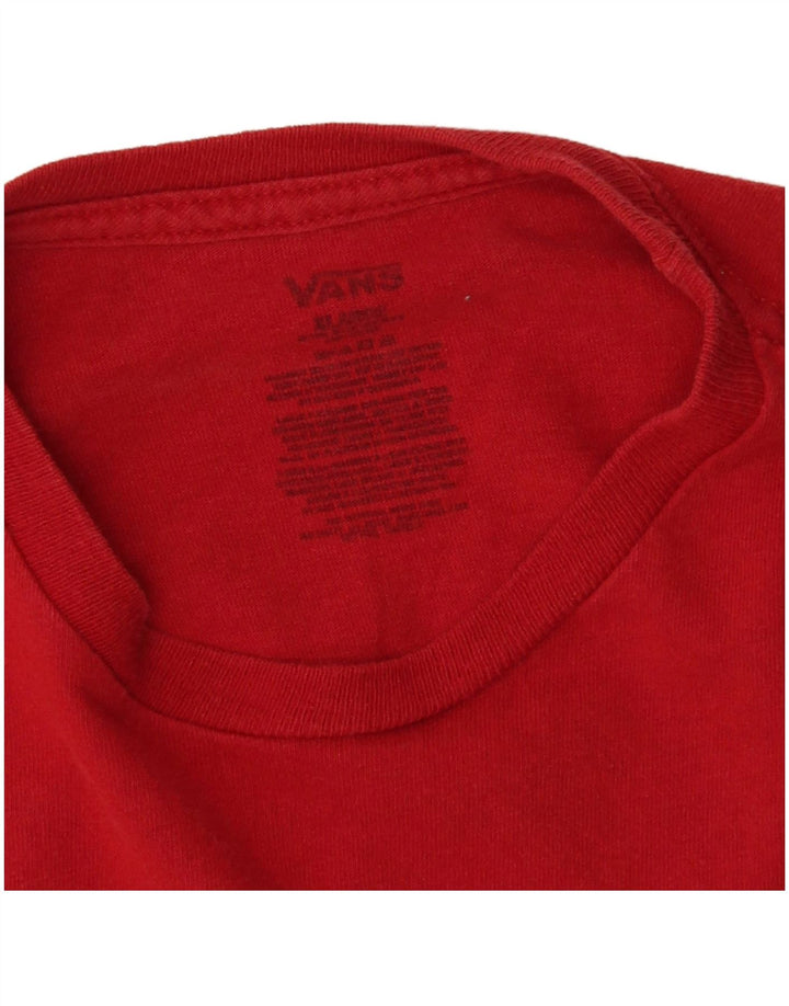 Футболка с рисунком Vans для мальчиков, топ 14–15 лет, XL, красная