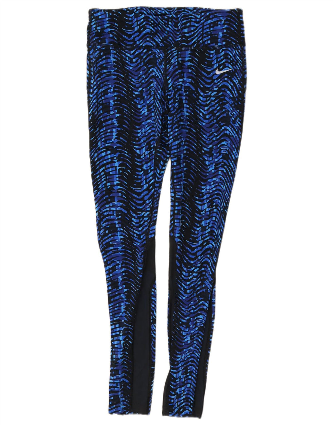 Женские леггинсы с абстрактным узором Nike Dri Fit UK 12, средний синий с шевроном