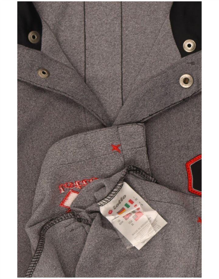 Мужской спортивный костюм Lotto, верхняя куртка UK 42/44 XL, серый полиэстер с цветными блоками