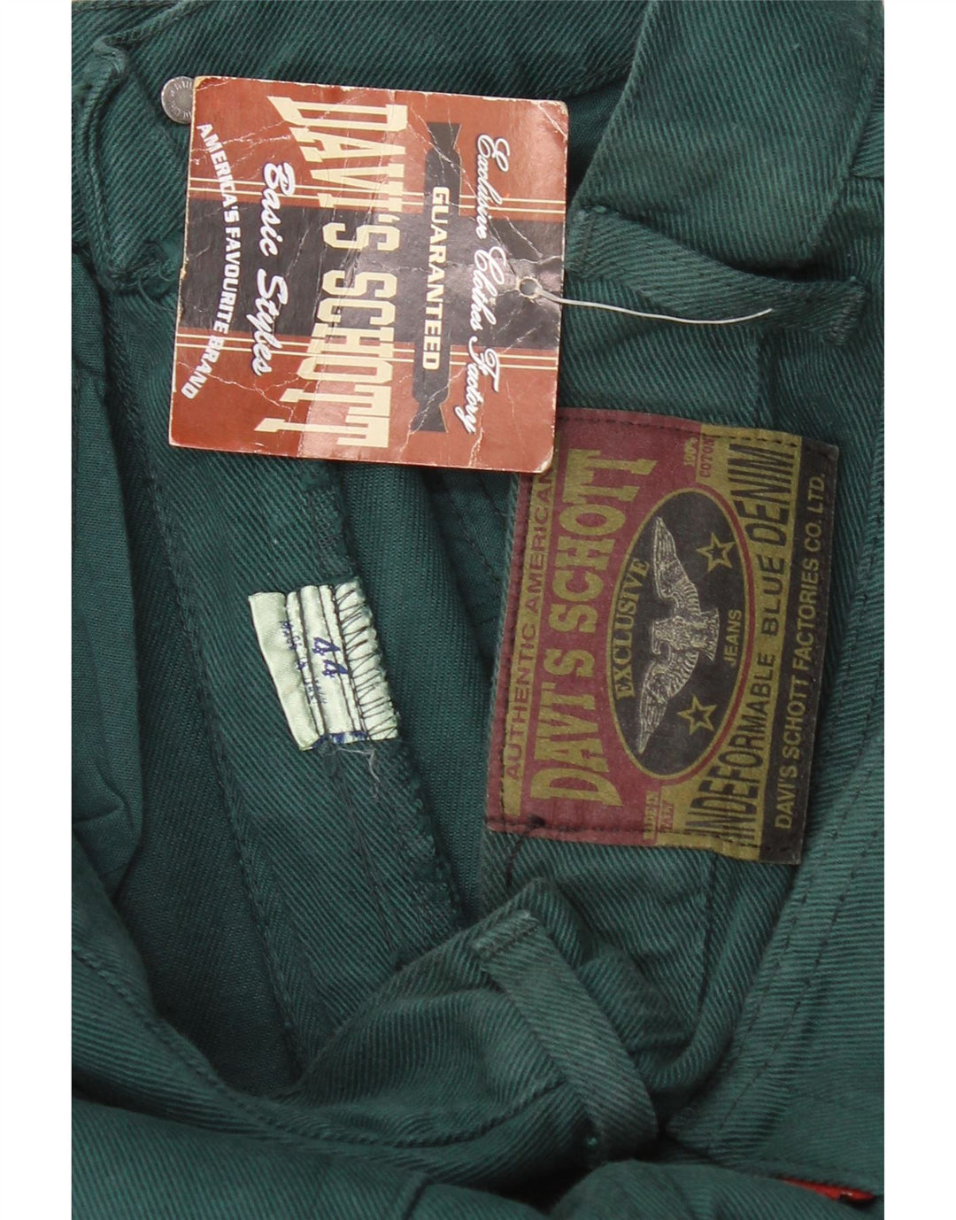 Винтажные женские джинсы с высокой талией IT 44 Medium W28 L31 Зеленые