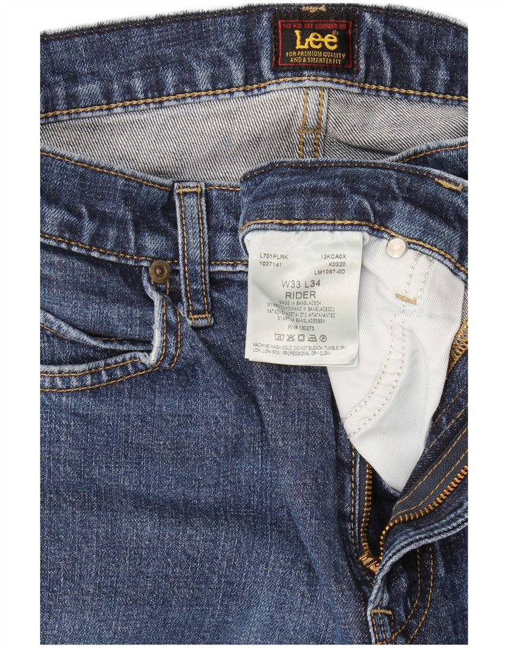 Мужские джинсы Lee Rider Slim W33 L34, синий хлопок