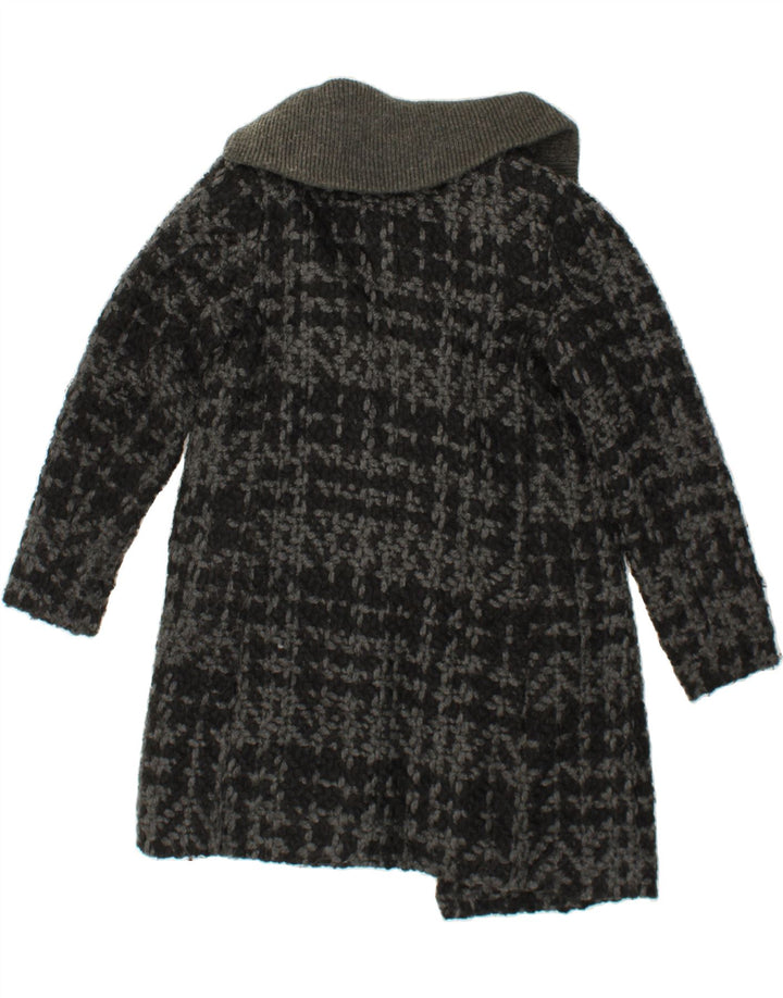 DESIGUAL Womens Overcoat EU 40 Medium Grey Check Polyester Vintage Desigual and Second-Hand Desigual from Messina Hembry 