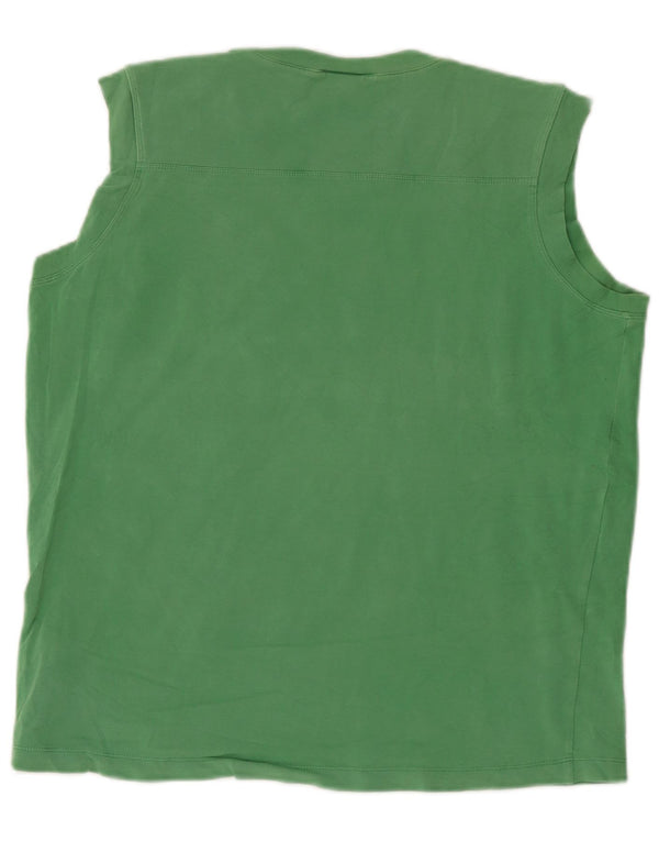 Nike Mens Graphic Vest Top UK 42/44 Large Green Cotton
