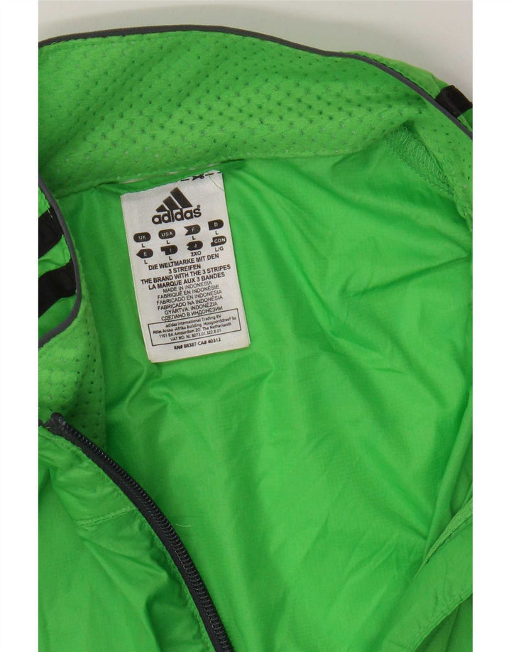 Мужская дождевик Adidas UK 40, большой зеленый нейлон