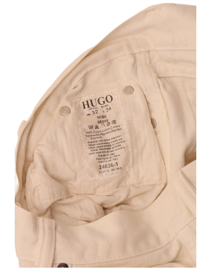 Мужские прямые джинсы Hugo Boss W32 L34 Off White Cotton