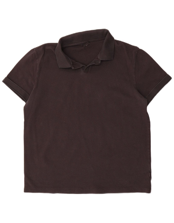 Мужская рубашка-поло Hugo Boss 3XL, черный хлопок