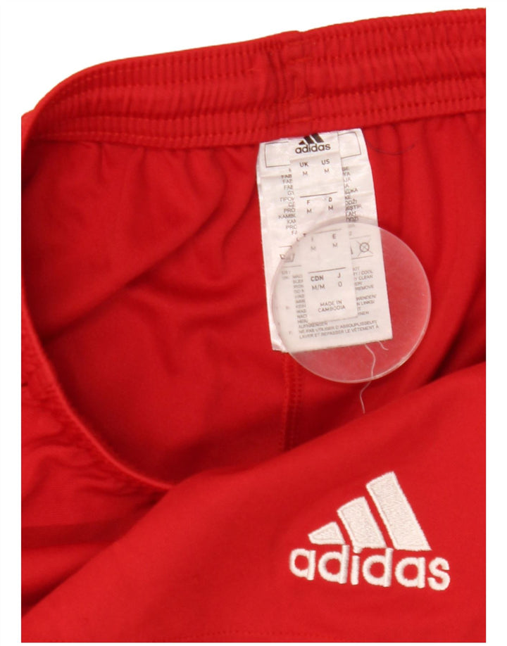 Мужские спортивные шорты Adidas среднего красного цвета из полиэстера Спортивные