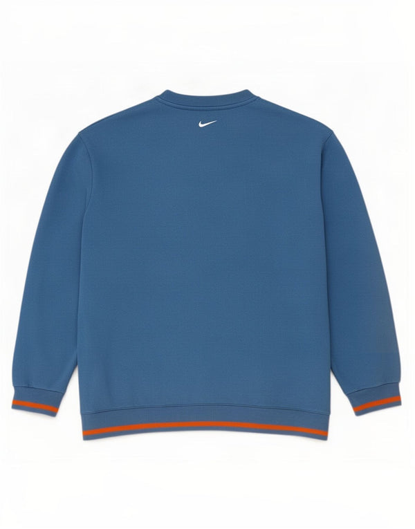 Свитшот Nike для мальчиков 13–14 лет, XL, синий, хлопок с цветными блоками