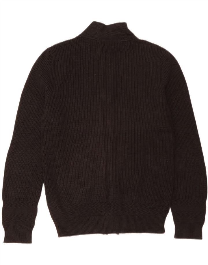 Мужской кардиган Zara, хлопковый свитер среднего черного цвета