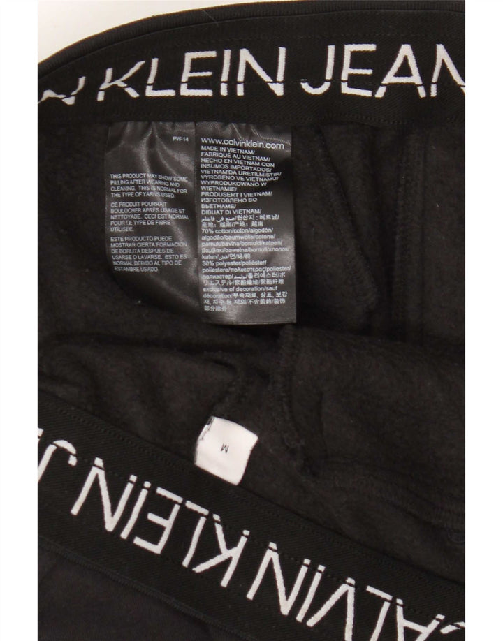 Calvin Klein Jeans Мужские спортивные брюки среднего размера из хлопка черного цвета