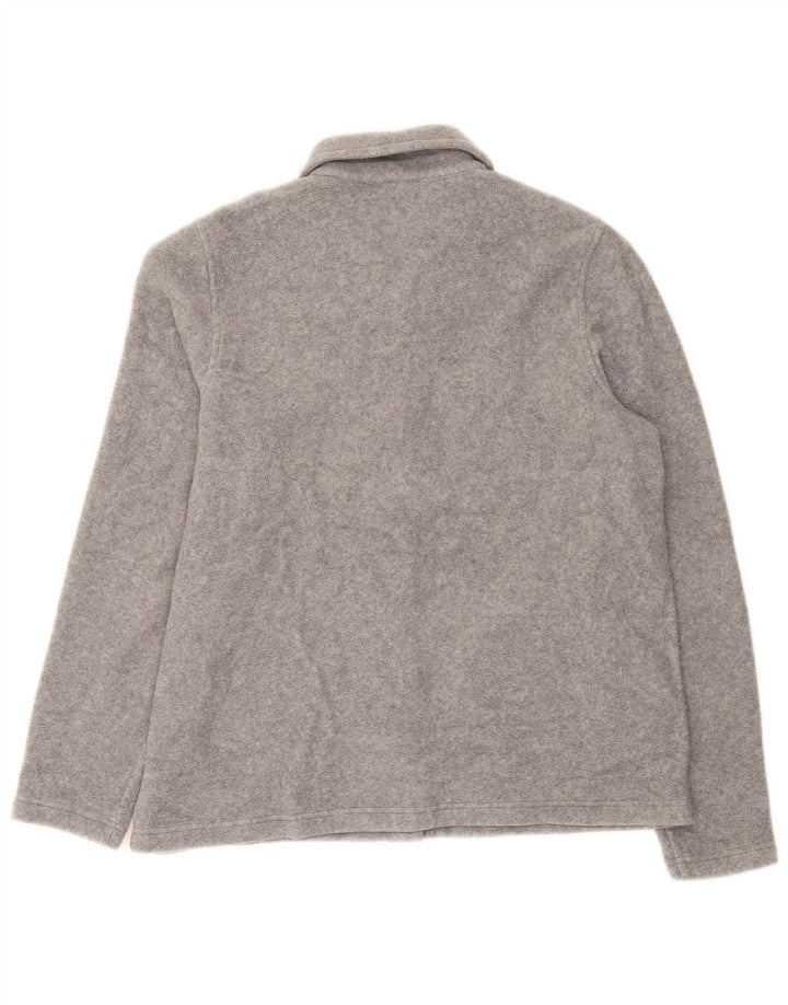 Женская флисовая куртка L.L.Bean UK 14, полиэстер среднего серого цвета