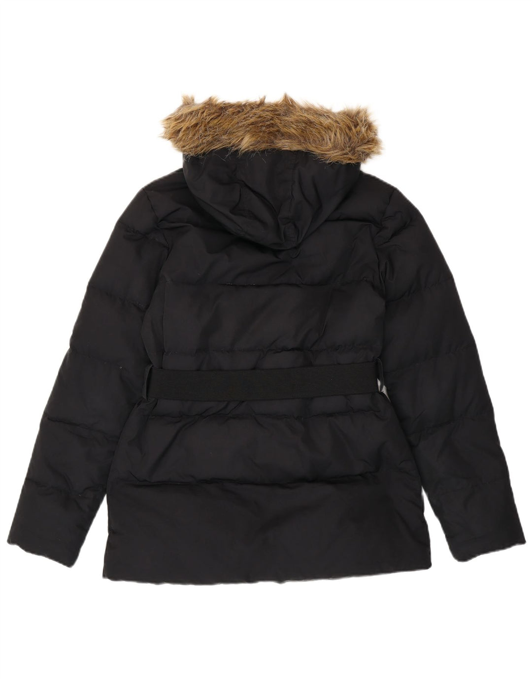 Женская утепленная куртка с капюшоном Ralph Lauren UK 10, маленький черный полиэстер