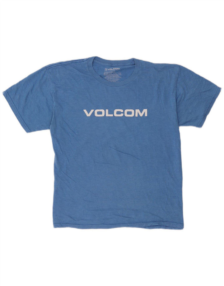 Volcom Мужская футболка с рисунком, большой синий хлопок