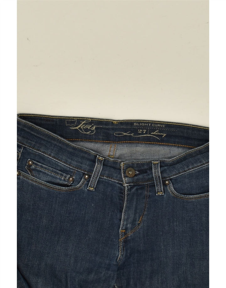 LEVI'S Womens Slight Curve Skinny Jeans W27 L32  Navy Blue Cotton | Vintage Levi's | Thrift | Second-Hand Levi's | Used Clothing | Messina Hembry 