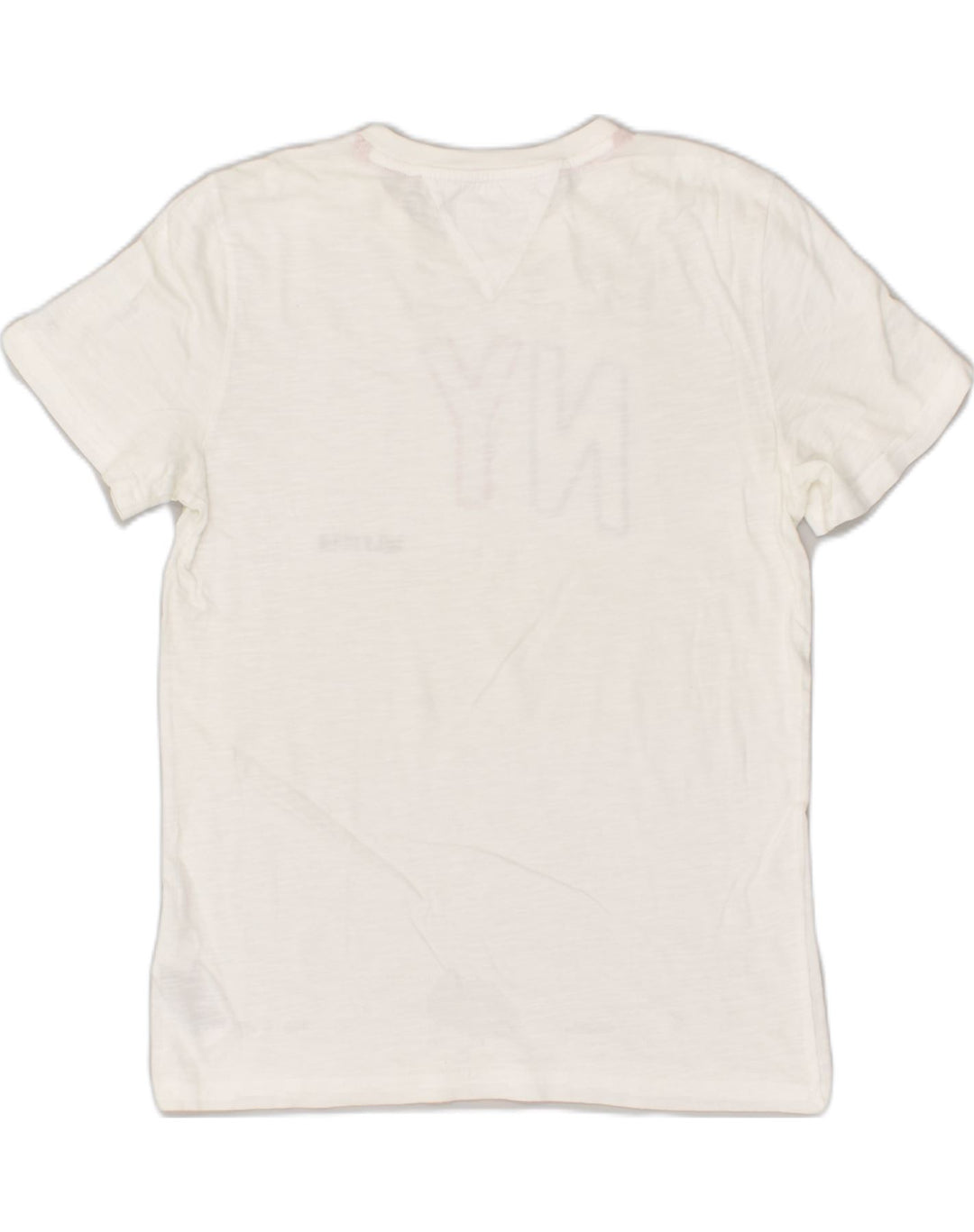 TOMMY HILFIGER Boys Graphic T-Shirt Top 13-14 Years White Cotton | Vintage Tommy Hilfiger | Thrift | Second-Hand Tommy Hilfiger | Used Clothing | Messina Hembry 
