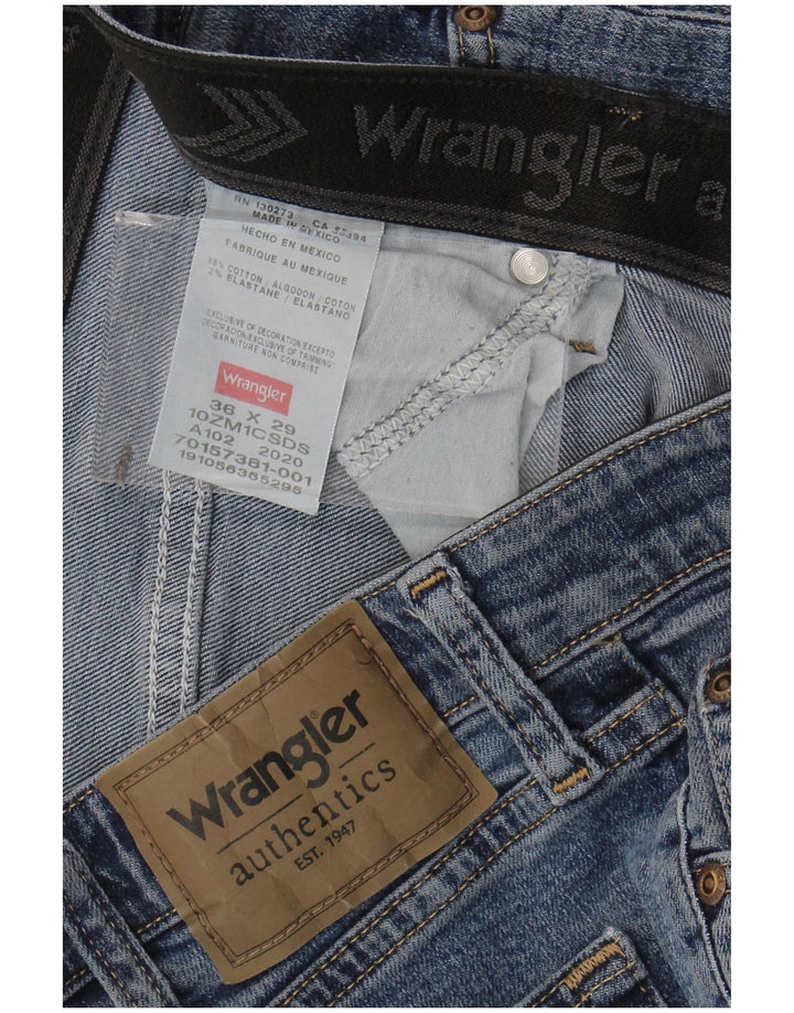 Джинсы мужские прямые WRANGLER W36 L29 синие, хлопок