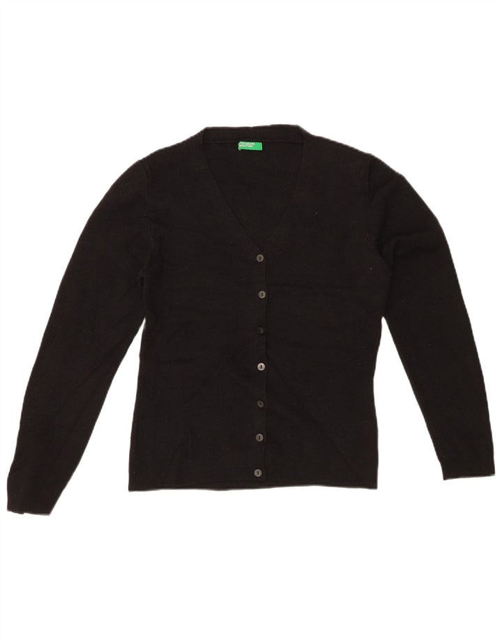 Женский кардиган BENETTON UK 10, маленький, черный, шерсть