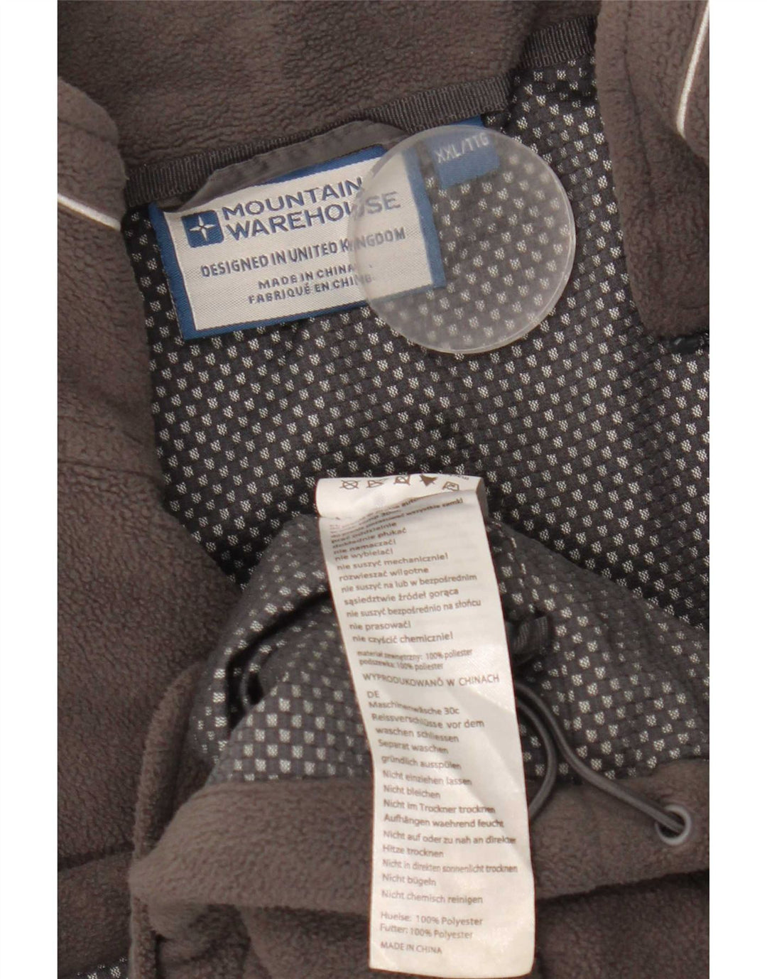 Мужская флисовая куртка Mountain Warehouse UK 44 2XL, серый полиэстер